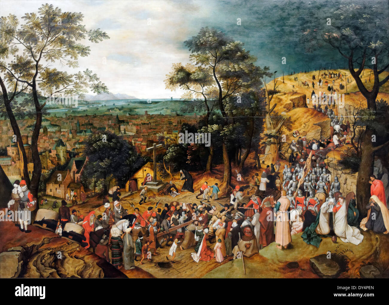 Pieter Brueghel the Young - the Cross - 1606 - XVII th Century - Flemish School - Gemäldegalerie - Berlin Stock Photo