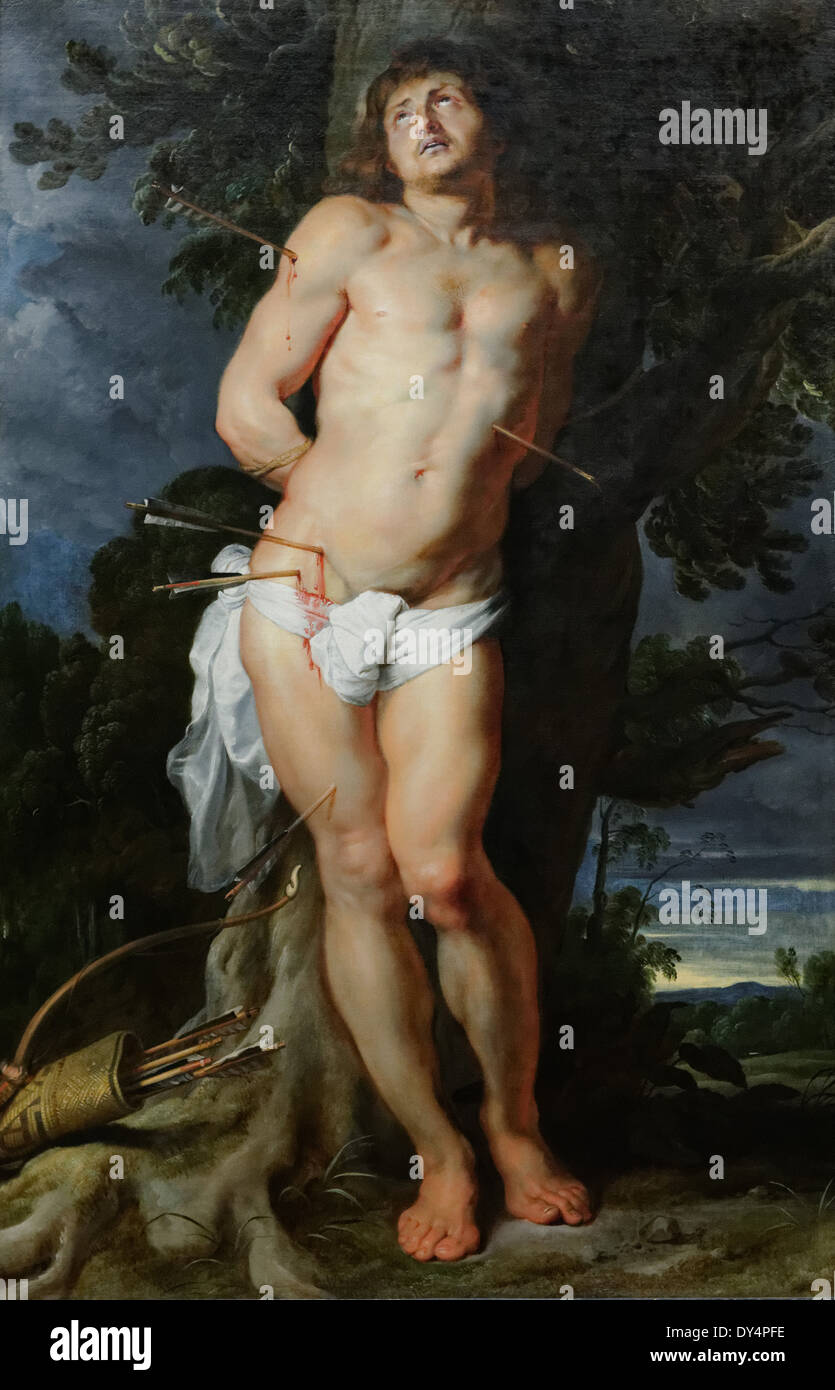 Peter Paul Rubens - St. Sebastian - 1618 - XVII th Century - Flemish School - Gemäldegalerie - Berlin Stock Photo