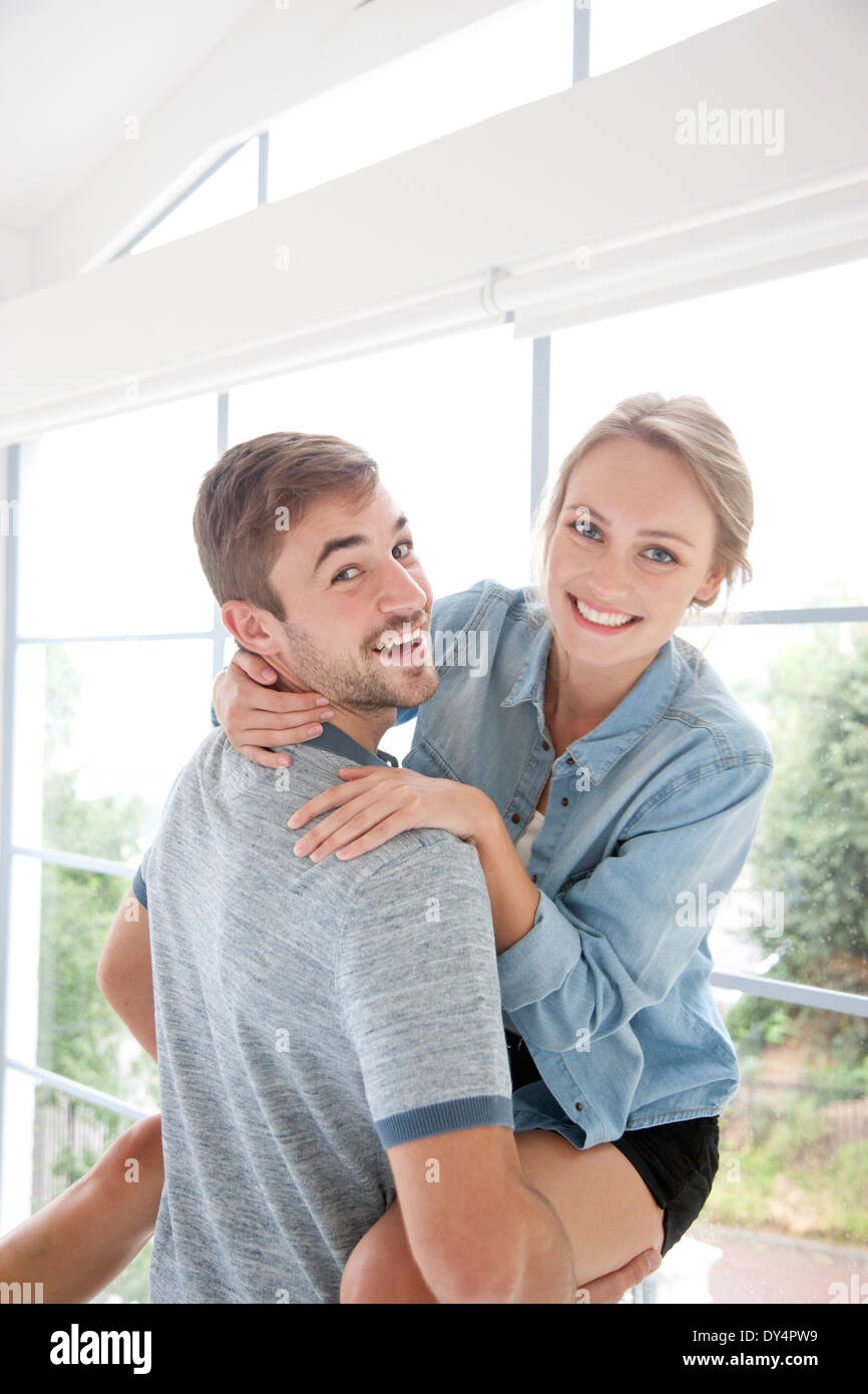 Couple having fun at home hi-res stock photography and images - Alamy