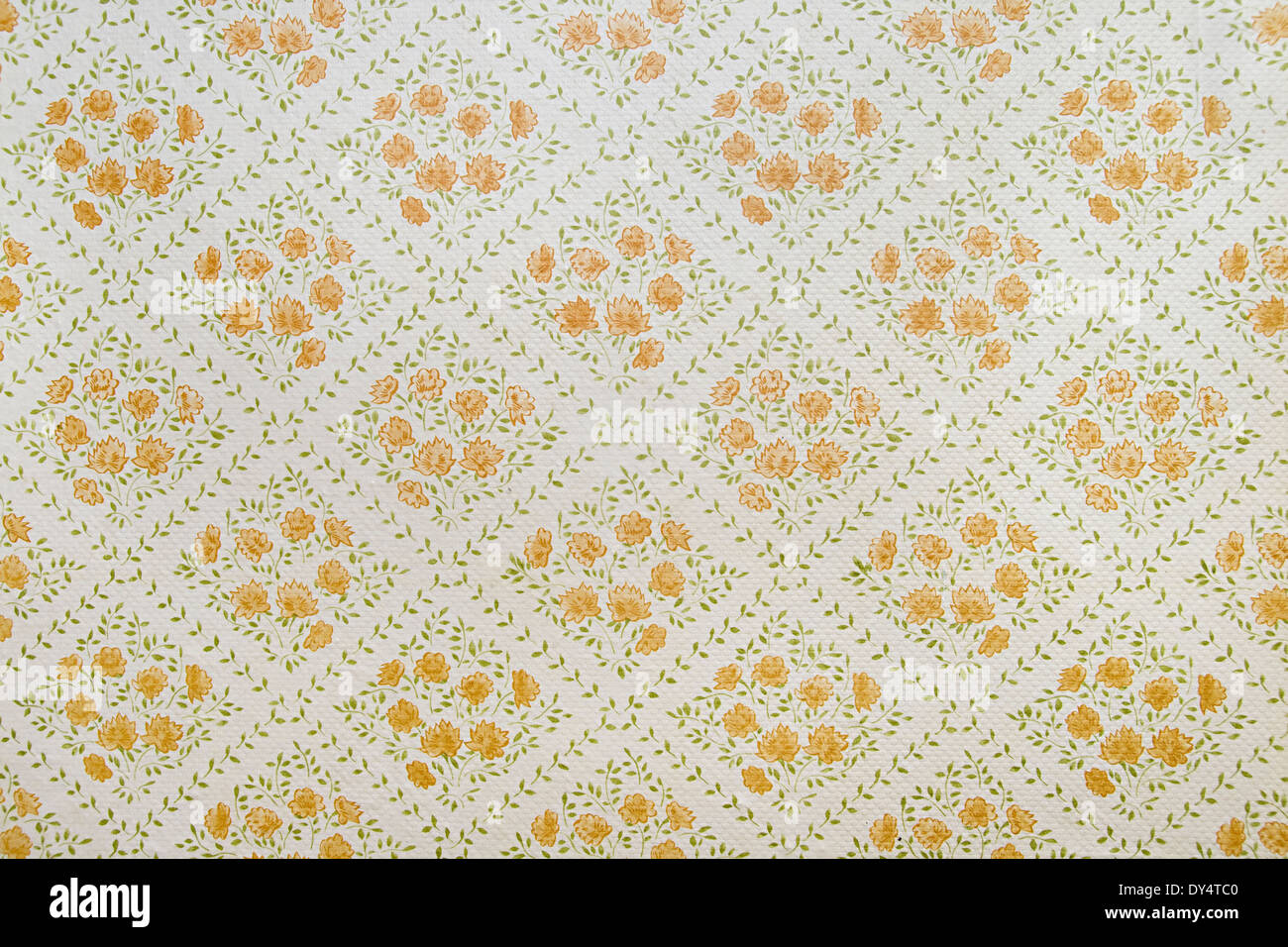 Old beige wallpaper for texture or background Stock Photo