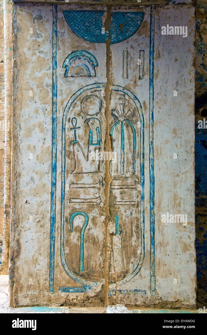 Temple of Ramses III at Medinet Habu: reliefs on the wall in the first ...