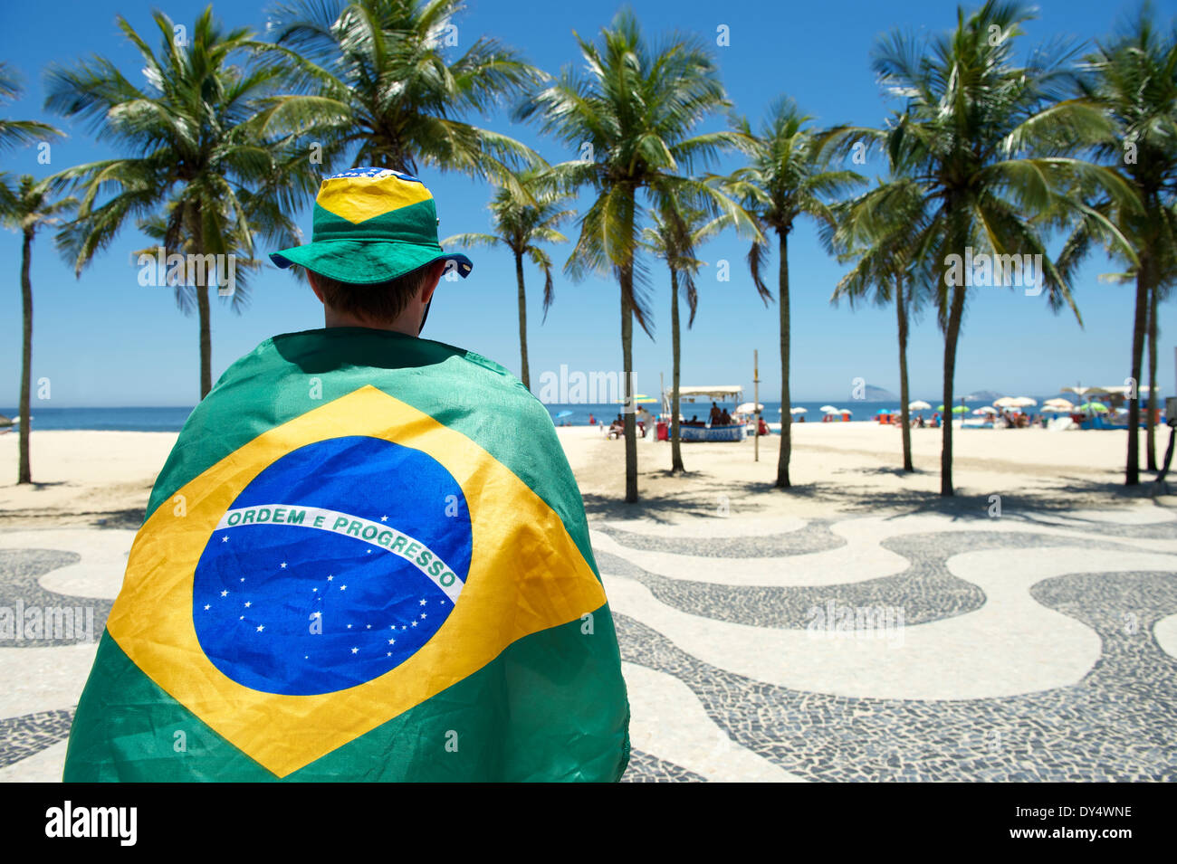 Proud Brazilian In Flag Regalia Standing In Front Of Copacabana Beach City Skyline Rio De Janeiro Brazil Stock Photo Alamy Proud Brazilian In Flag Regalia Standing In Front Of Copacabana Beach City Skyline Rio De Janeiro Brazil Stock Photo Alamy