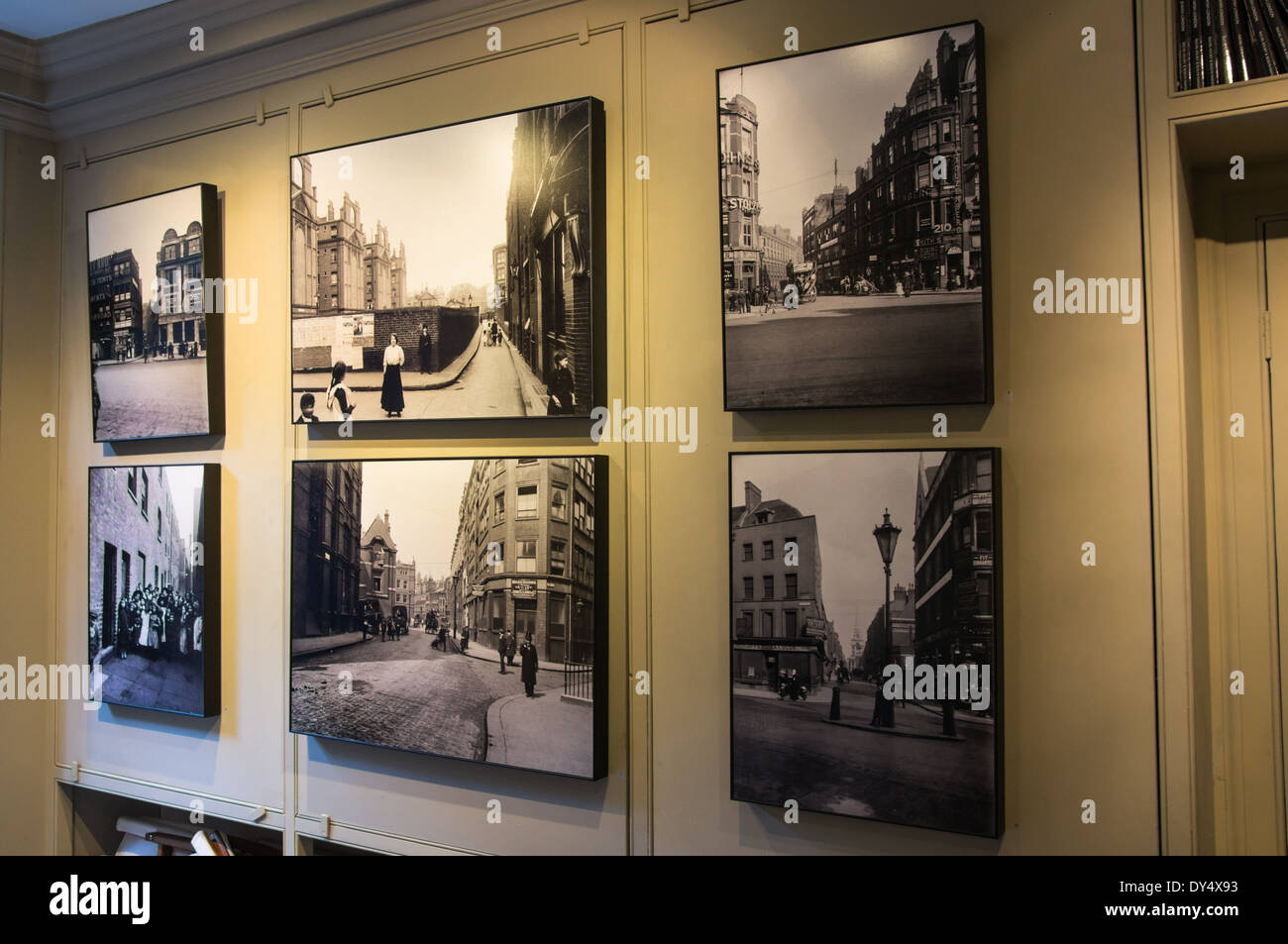 Photographs of Spitalfields taken by C.A. Mathew in 1912 displayed at Eleven Spitalfields Gallery London England United Kingdom Stock Photo