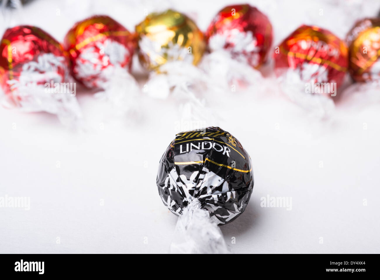 Lindt Lindor Dark Chocolate Truffle Stock Photo Alamy