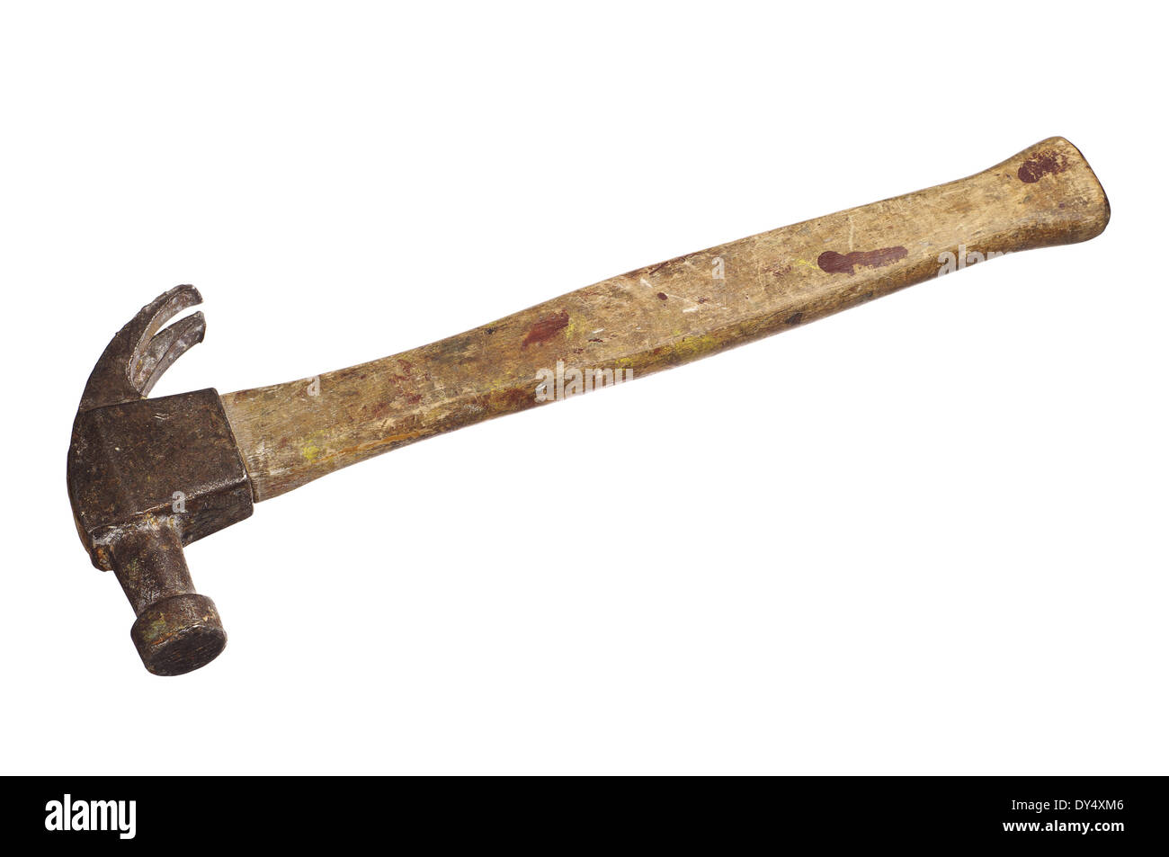 Rusty old hammer isolated on white background Stock Photo - Alamy