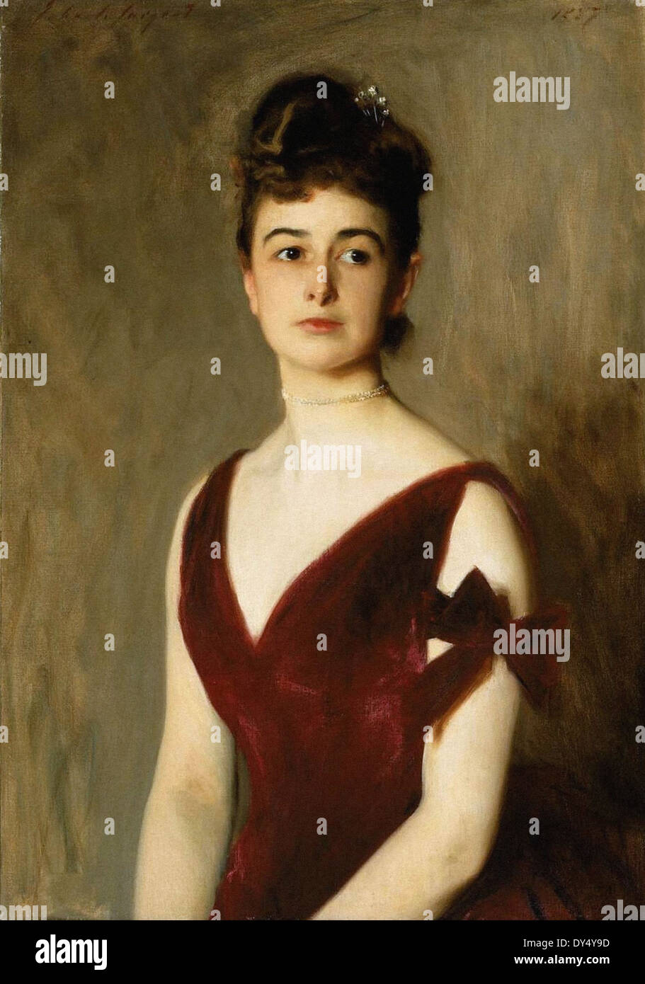 John Singer Sargent Mrs. Charles E. Inches (Louise Pomeroy) Stock Photo
