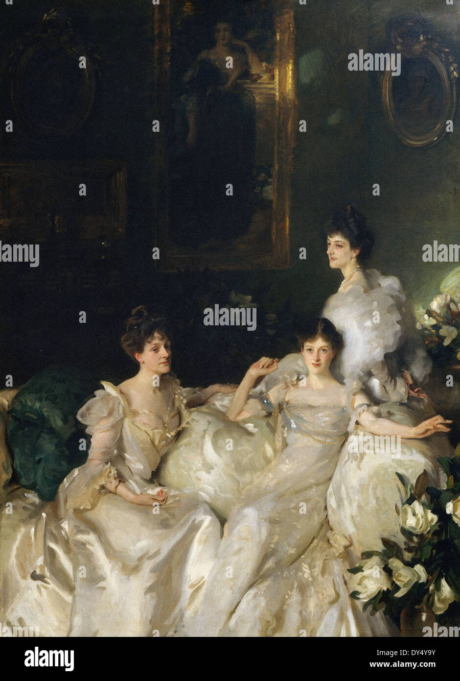 John Singer Sargent The Wyndham Sisters - Lady Elcho, Mrs. Adeane, and Mrs. Tennant Stock Photo