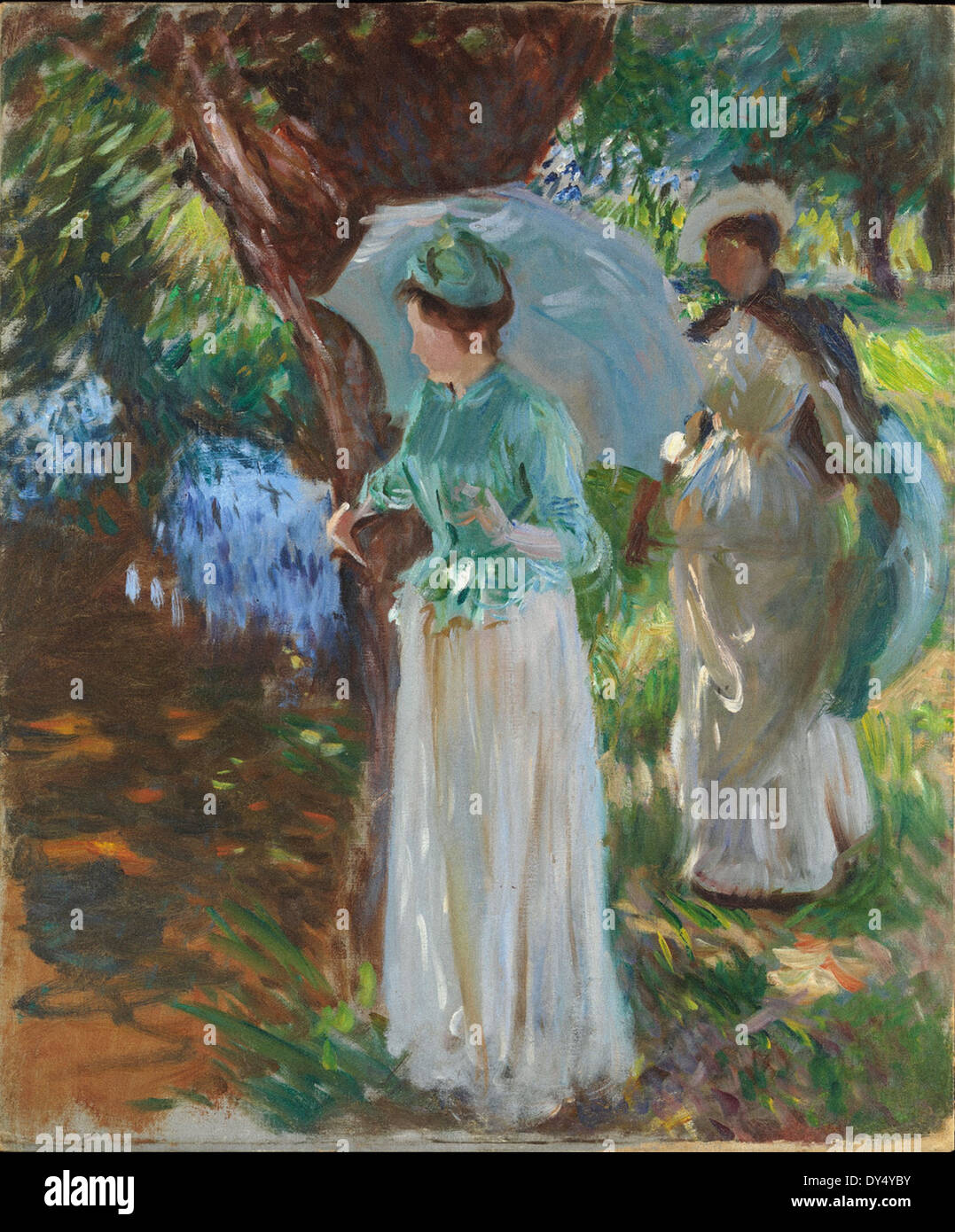John Singer Sargent Two Girls with Parasols Stock Photo