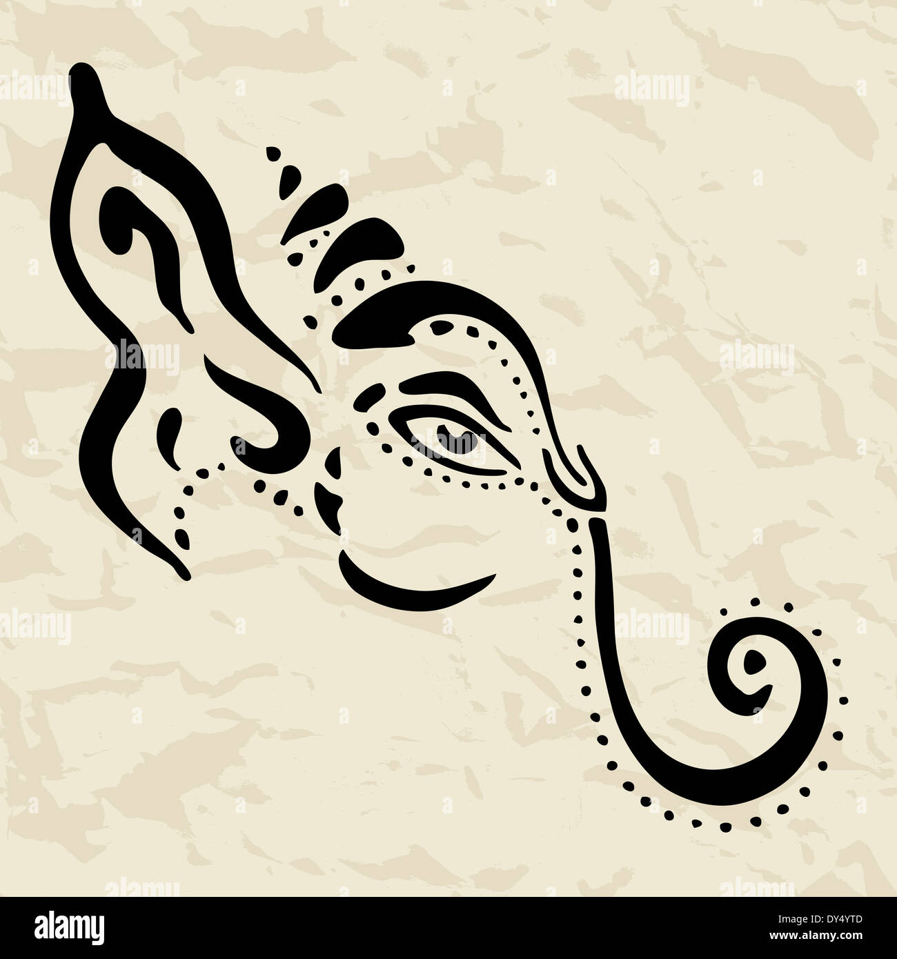 Ganesha Hand drawn illustration Stock Photo - Alamy