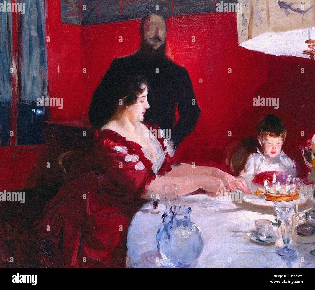 John Singer Sargent The Birthday Party Stock Photo