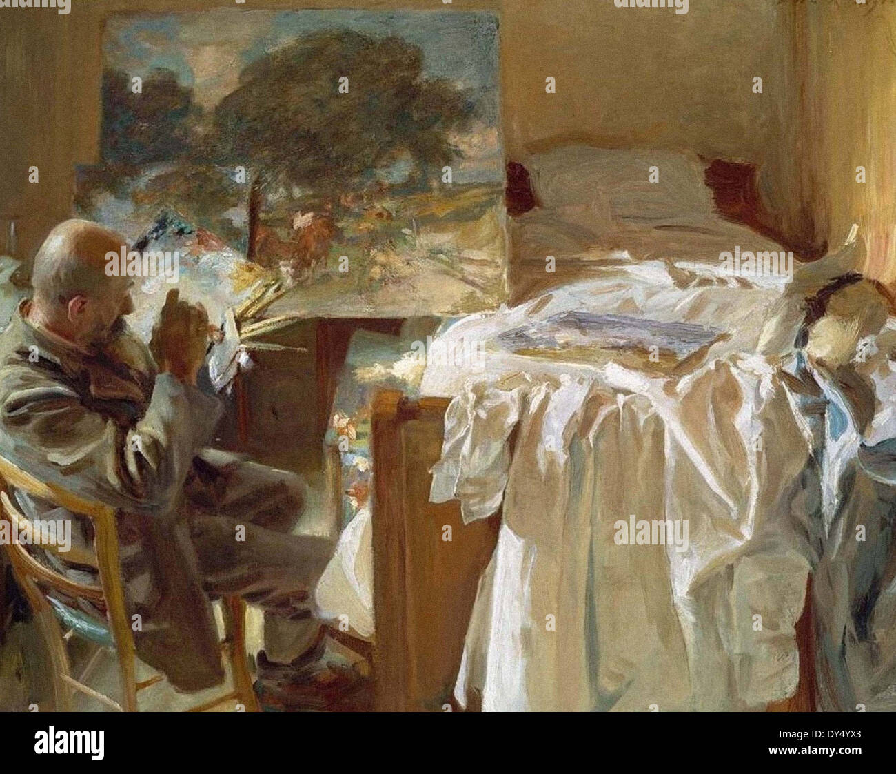 John Singer Sargent An Artist in His Studio Stock Photo