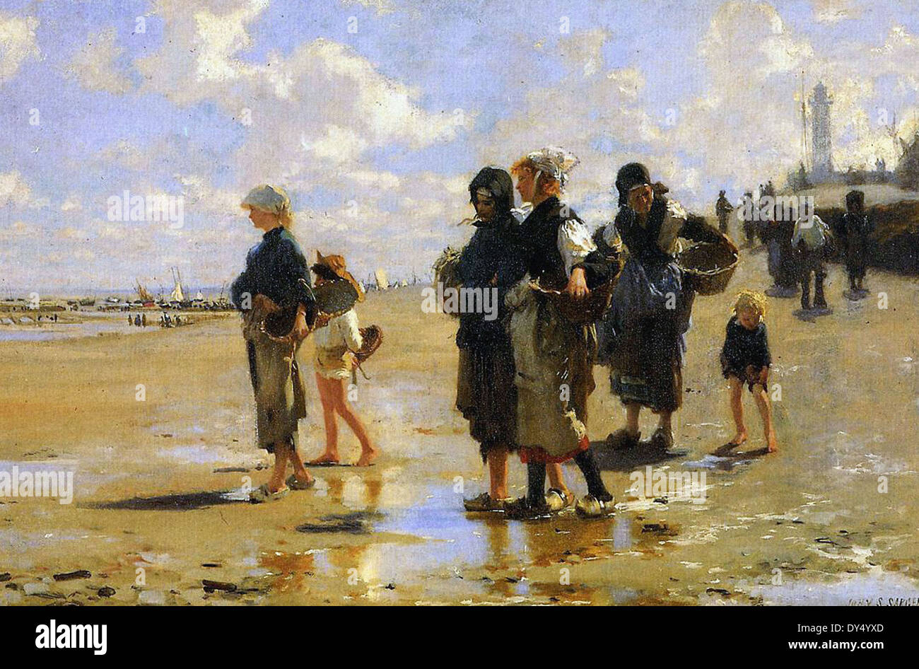 John Singer Sargent The Oyster Gatherers Of Cancale Stock Photo