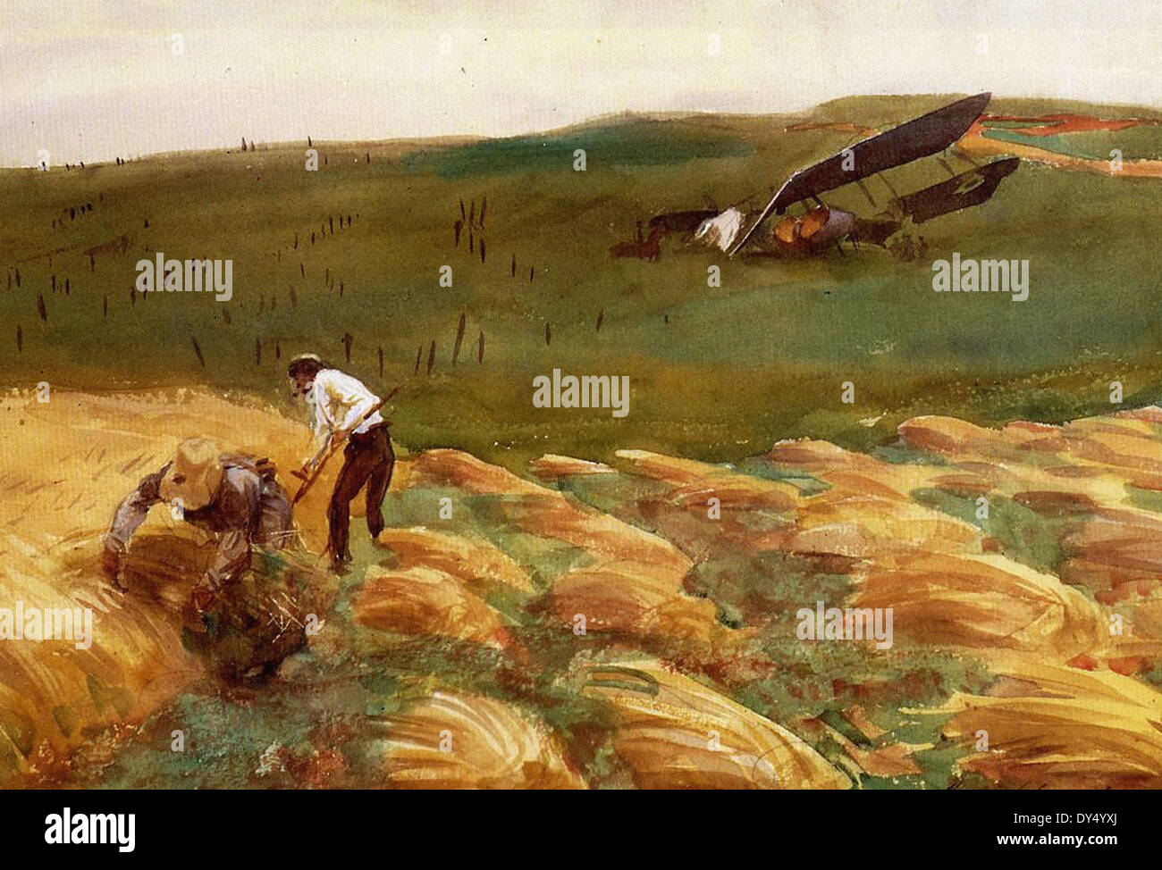 John Singer Sargent Crashed Airplane Stock Photo
