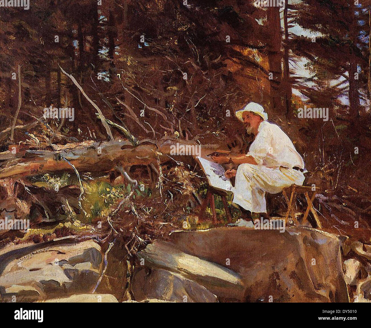 John Singer Sargent The Artist Sketching Stock Photo