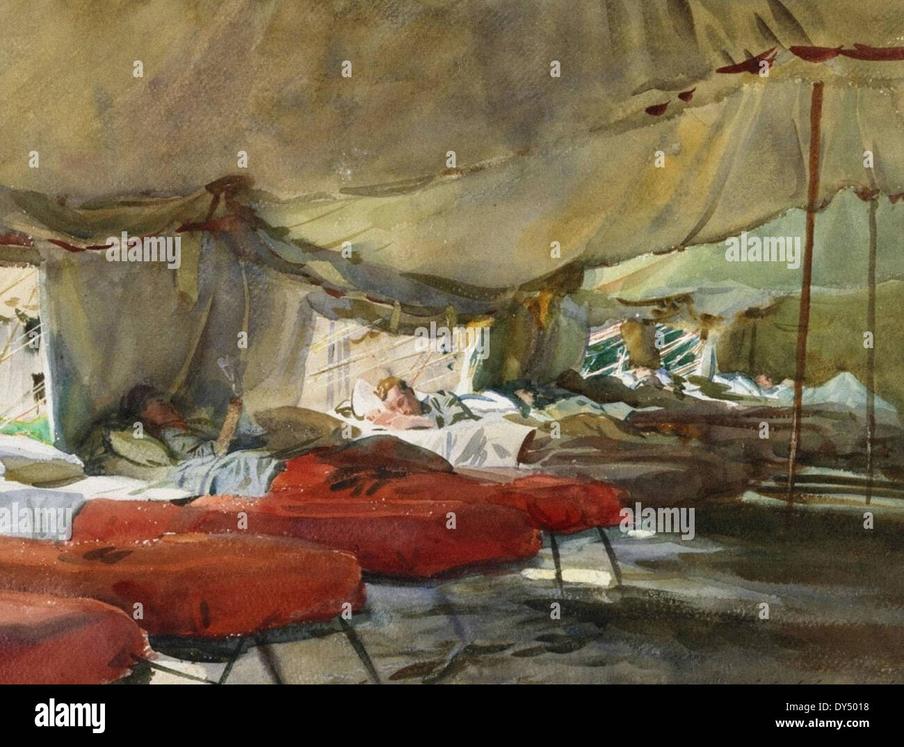 John Singer Sargent The Interior of a Hospital Tent Stock Photo