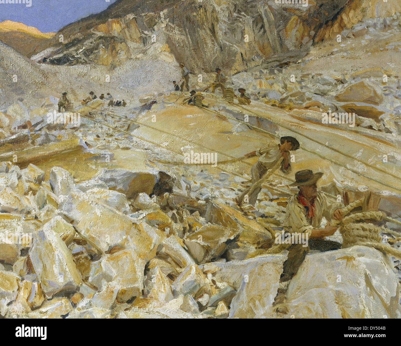 John Singer Sargent Bringing Down Marble from the Quarries to Carrara Stock Photo