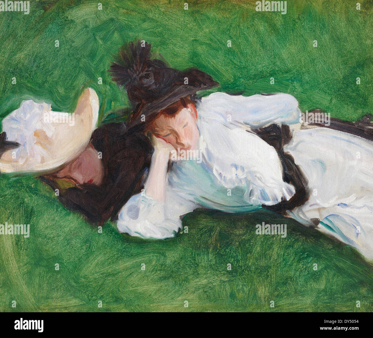 John Singer Sargent Two Girls on a Lawn Stock Photo