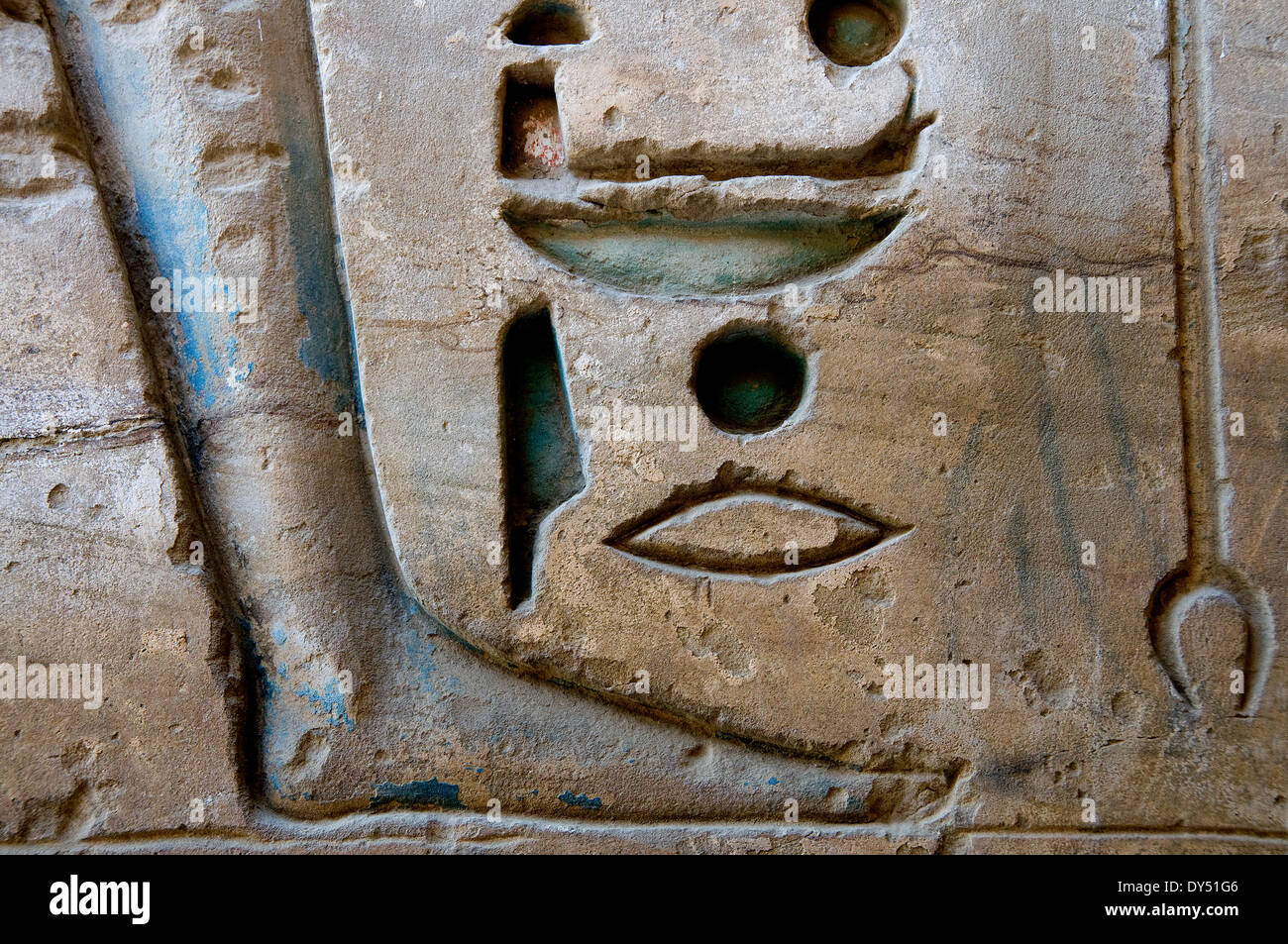 Temple of Ramses III at Medinet Habu: reliefs on the wall in the first ...