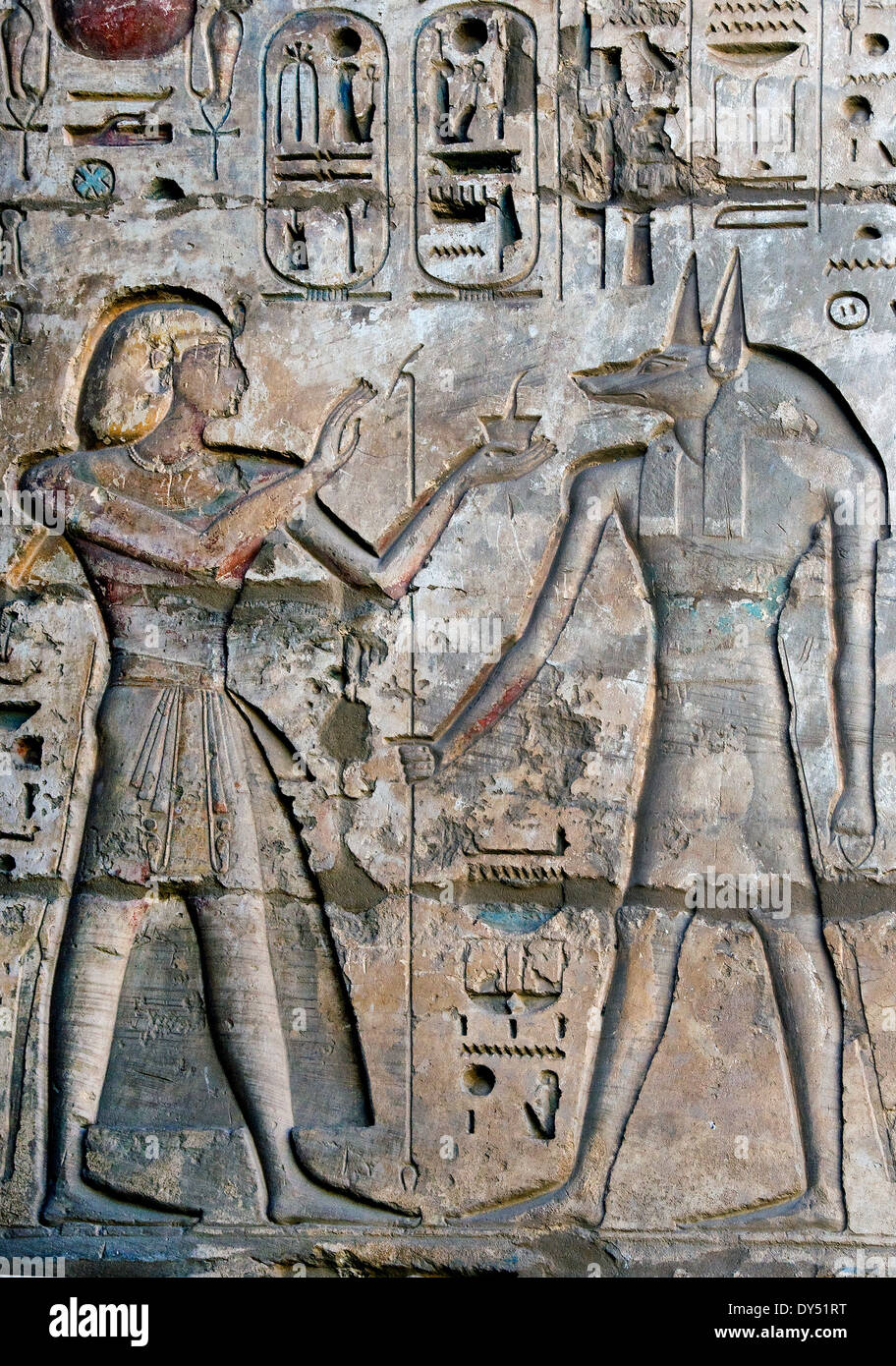 Temple of Ramses III at Medinet Habu: reliefs on the wall in the first ...