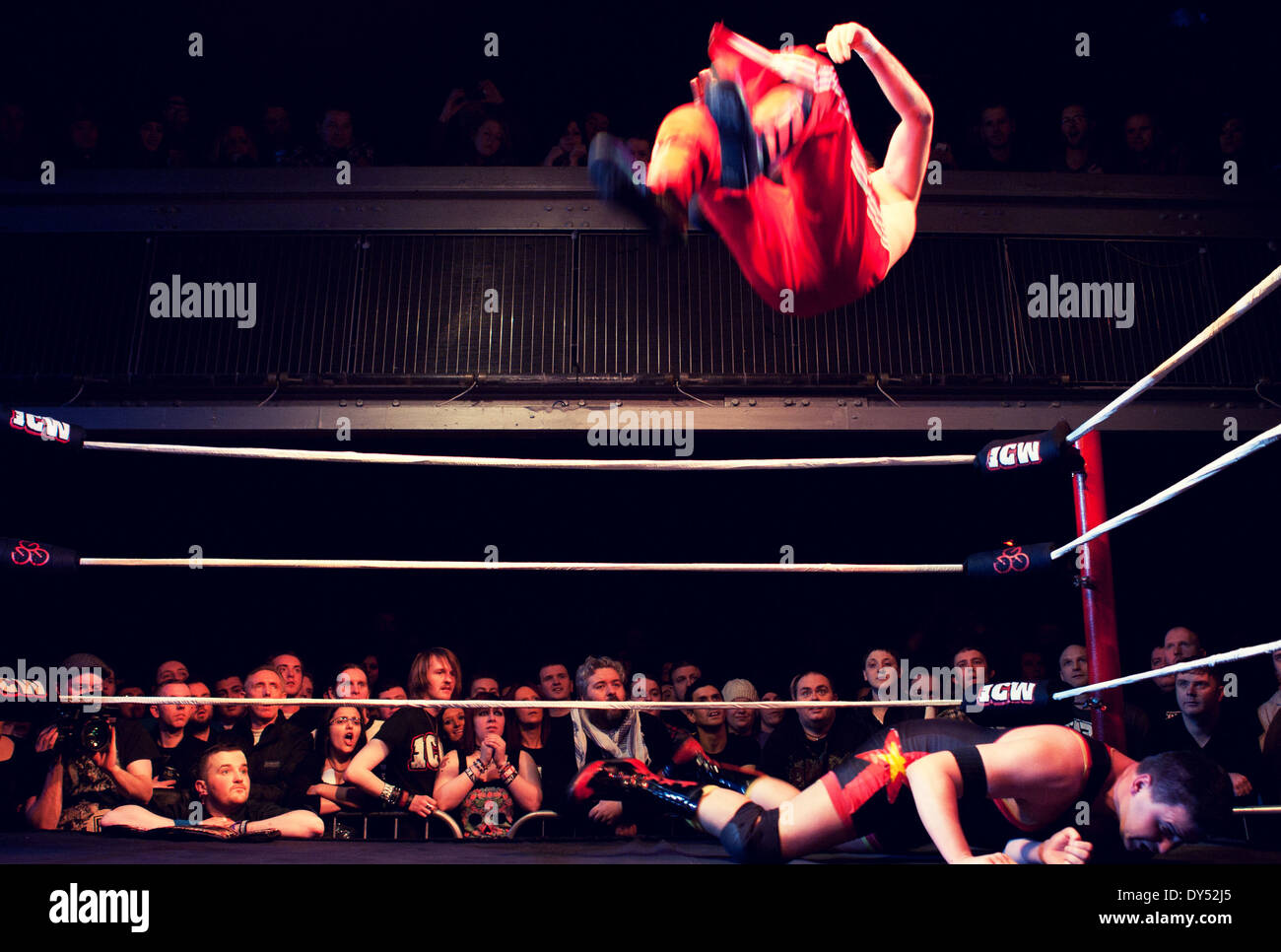 Pro wrestler fly hires stock photography and images Alamy