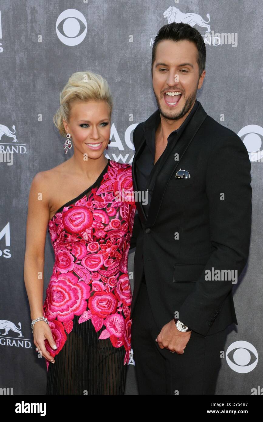 Las Vegas, NV, USA. 6th Apr, 2014. Caroline Bryan, Luke Bryan at