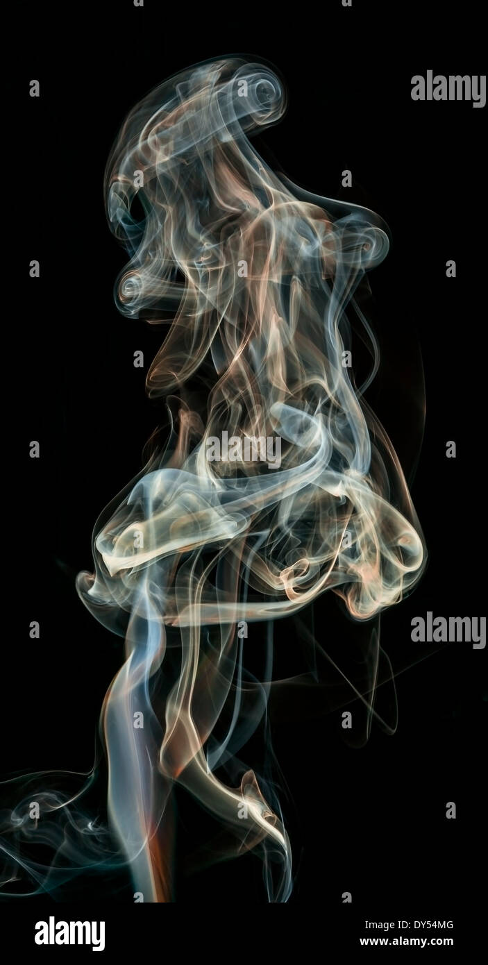 color abstract smoke isolated black background Stock Photo - Alamy