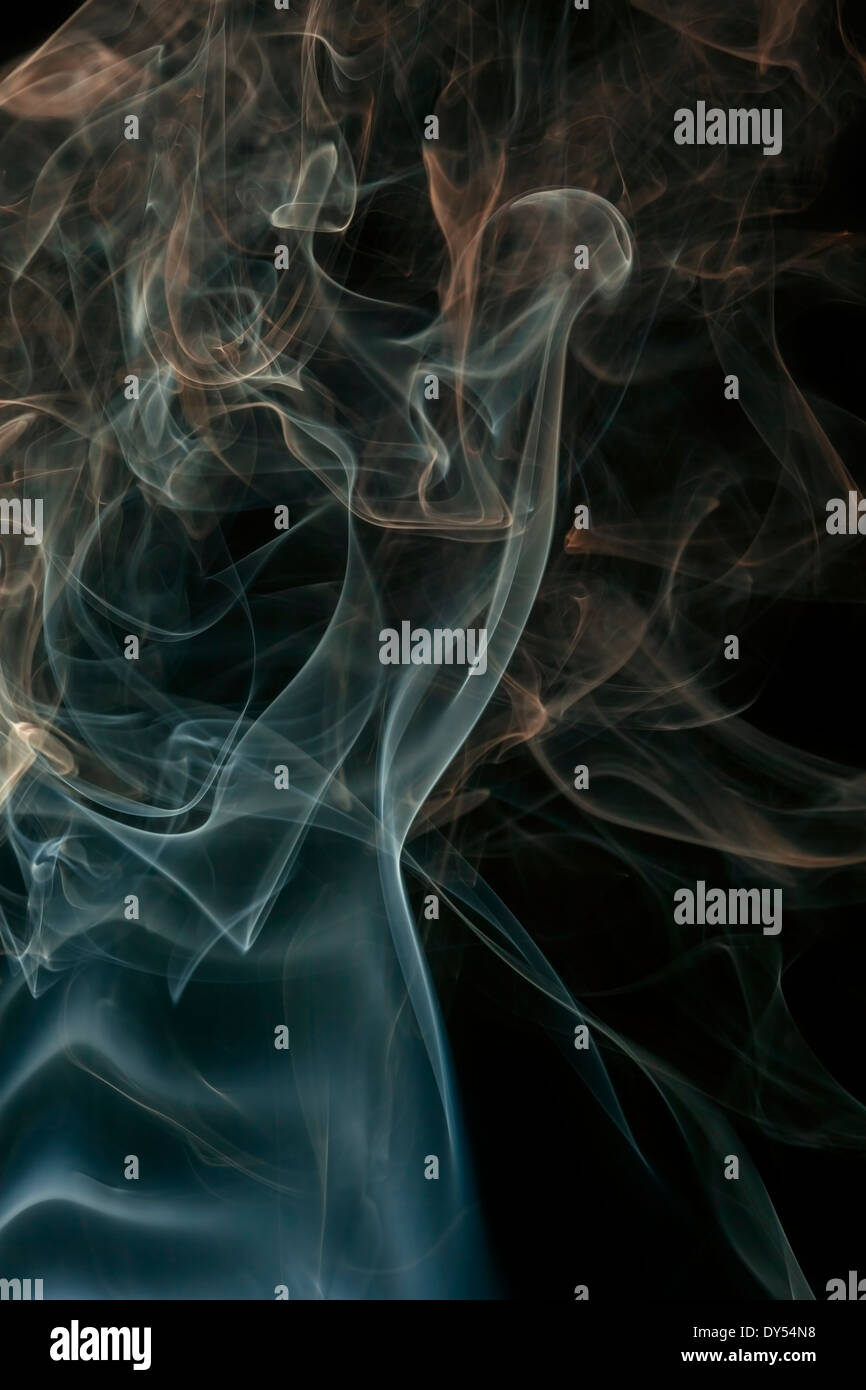 color abstract smoke isolated black background Stock Photo - Alamy