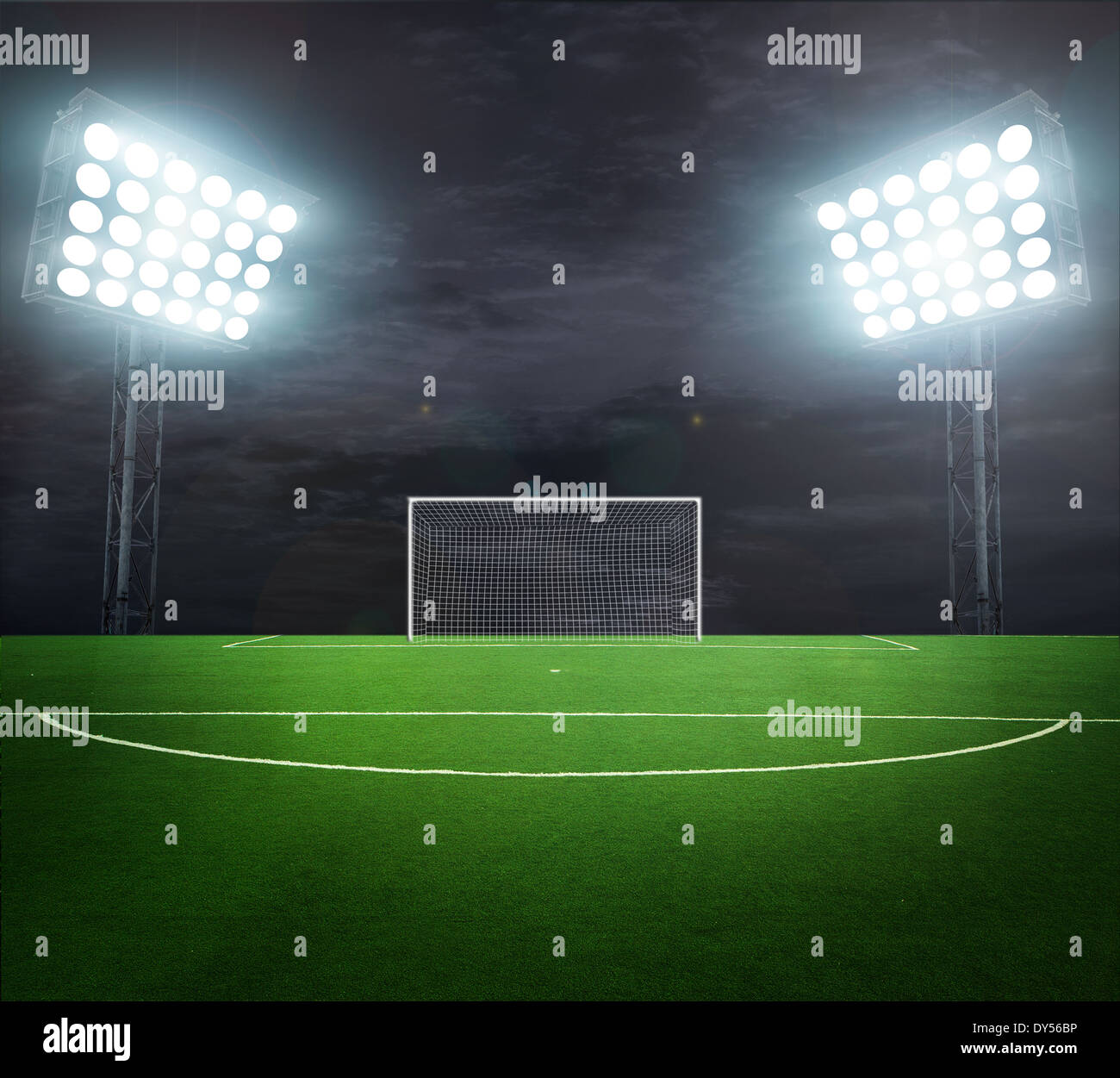 On the stadium. abstract football or soccer backgrounds Stock Photo