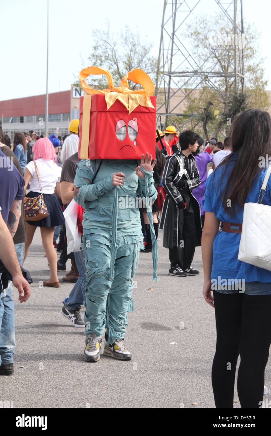 Cos Rom Rome, Italy. 6th April 2014. People dressed as Cosplay characters at ...