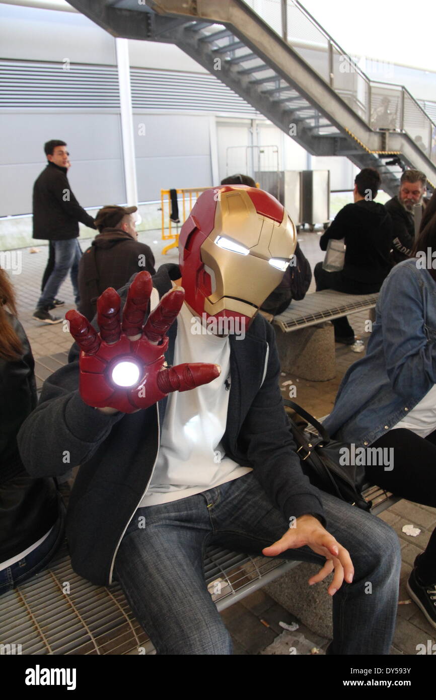 Cos Rom Rome, Italy. 6th April 2014. People dressed as Cosplay characters at ...