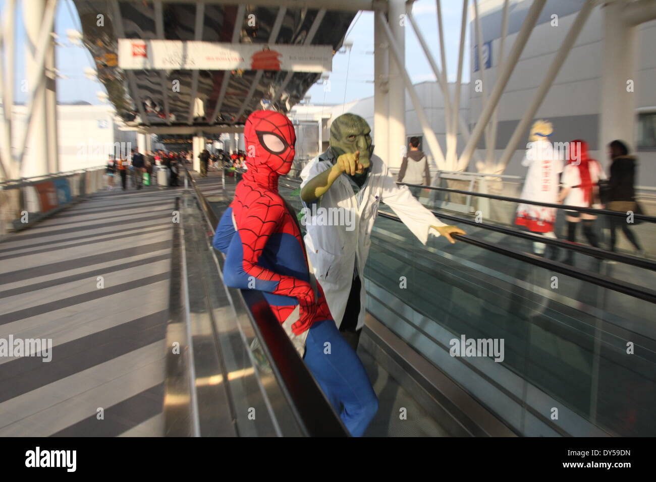 Cos Rom Rome, Italy. 6th April 2014. People dressed as Cosplay characters at ...