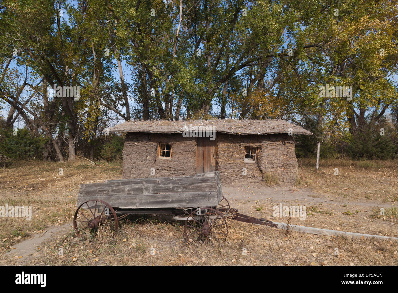 USA, Nebraska, Gothenburg, Sod House Museum Stock Photo Alamy