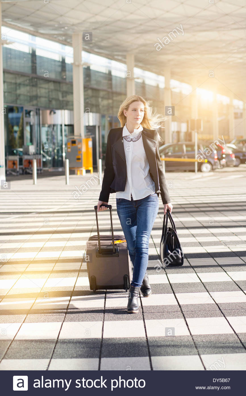 woman with luggage