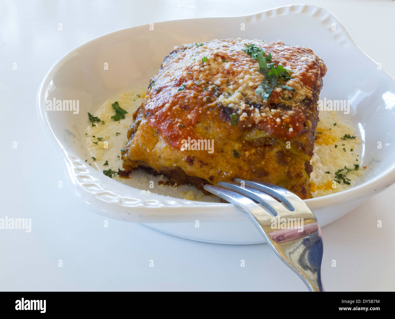 Pasta Main Course Dish, Via Verdi Cucina Rustica, Miami, FL Stock Photo