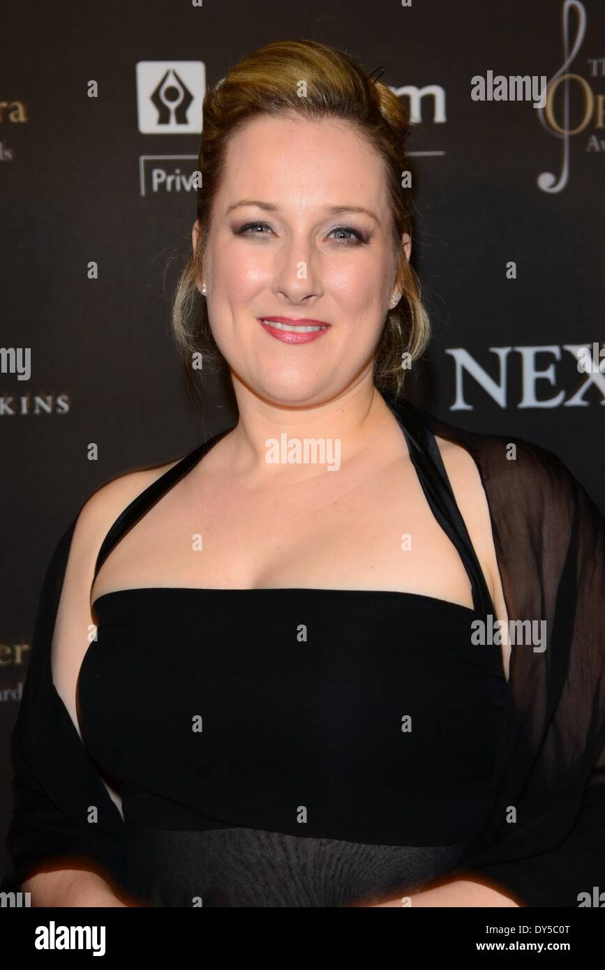 London, UK. 7th April 2014. Diana Damrau is a German soprano opera singer attends the International Opera Awards 2014 at the Grosvenor House in Lonodn. Photo by See Li/Alamy Live News Stock Photo