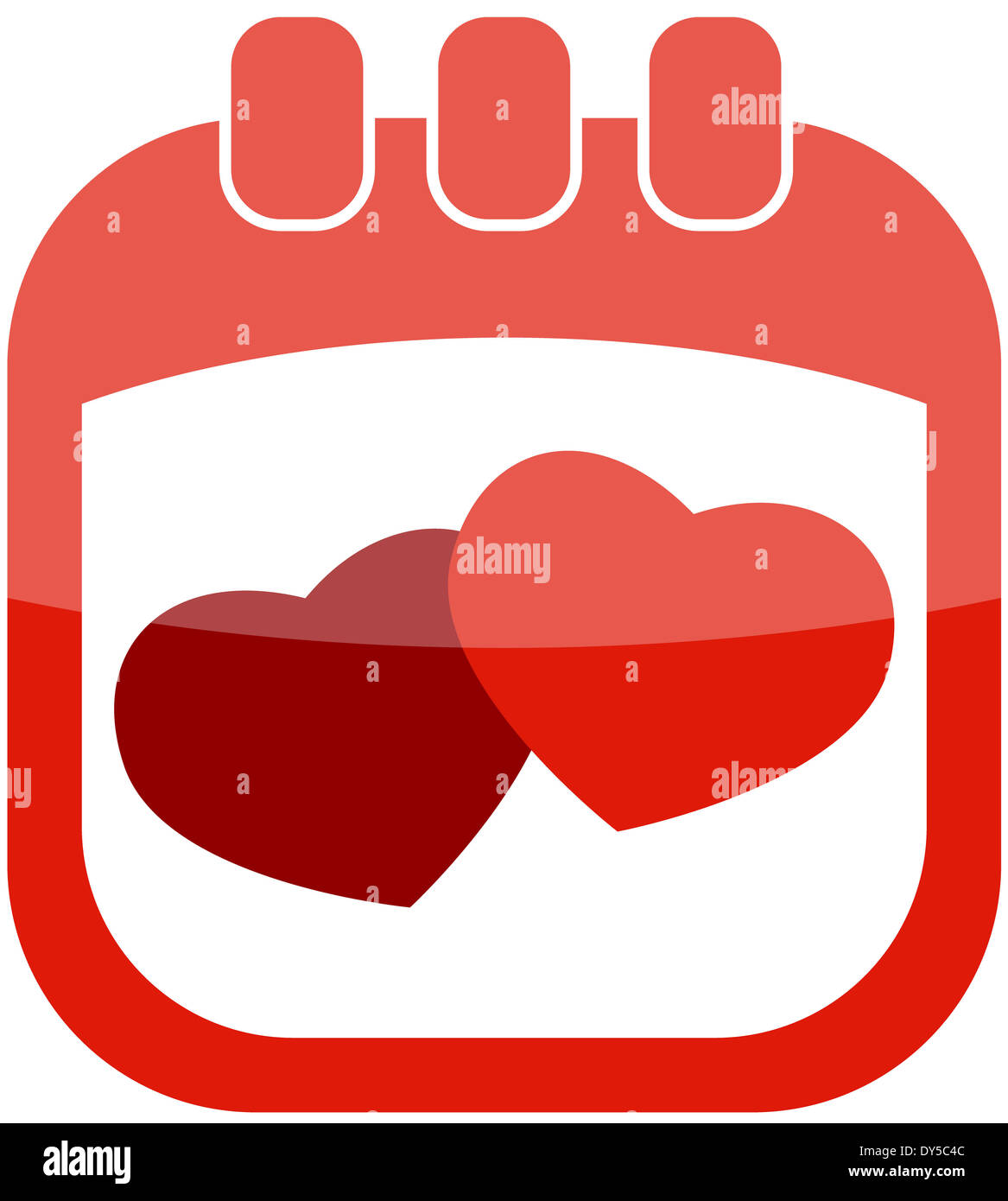 icon valentine with hearts as a calendar vector illustration Stock ...