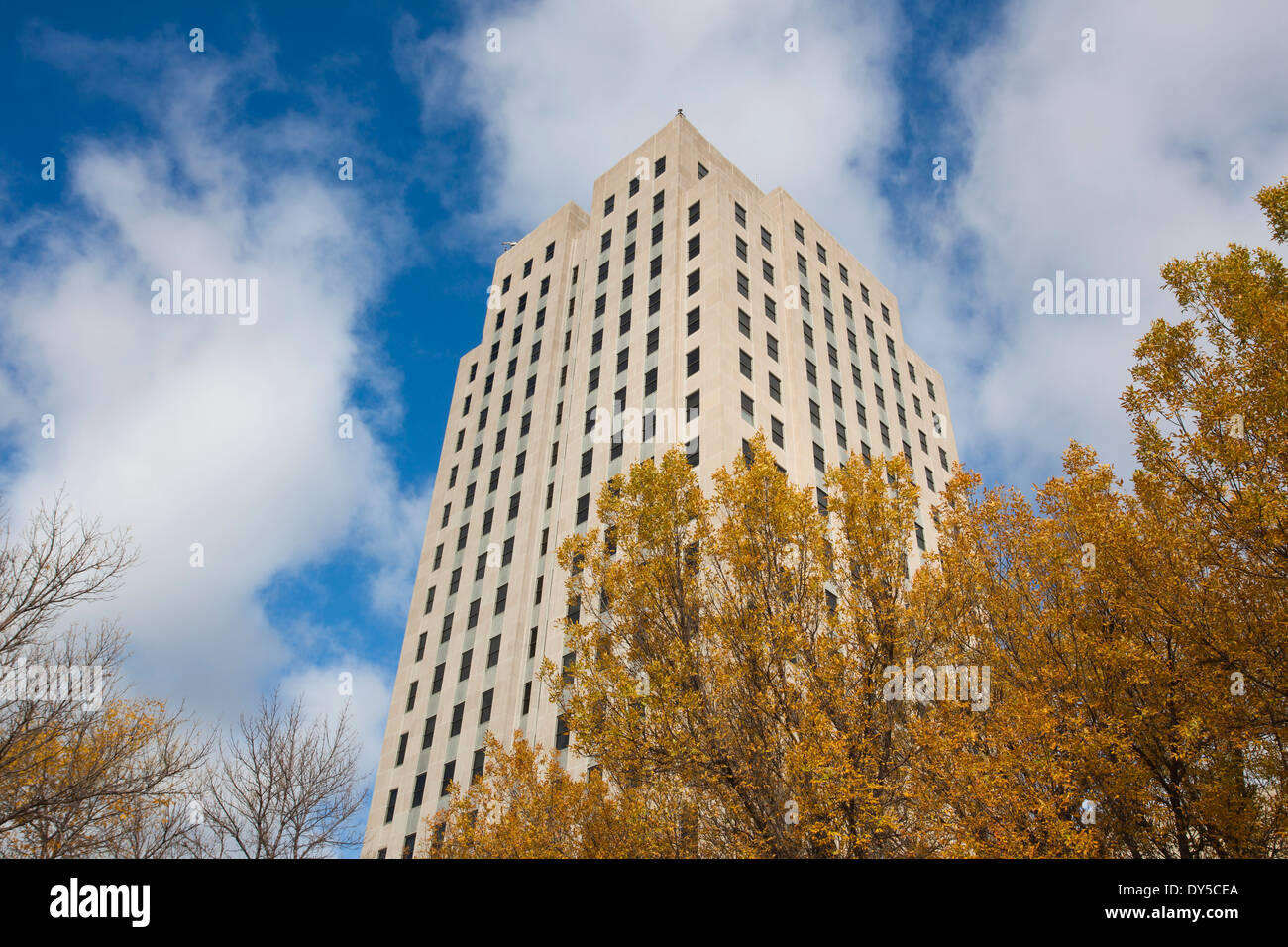 USA, North Dakota, Bismarck, North Dakota State Capitol exterior Stock Photo