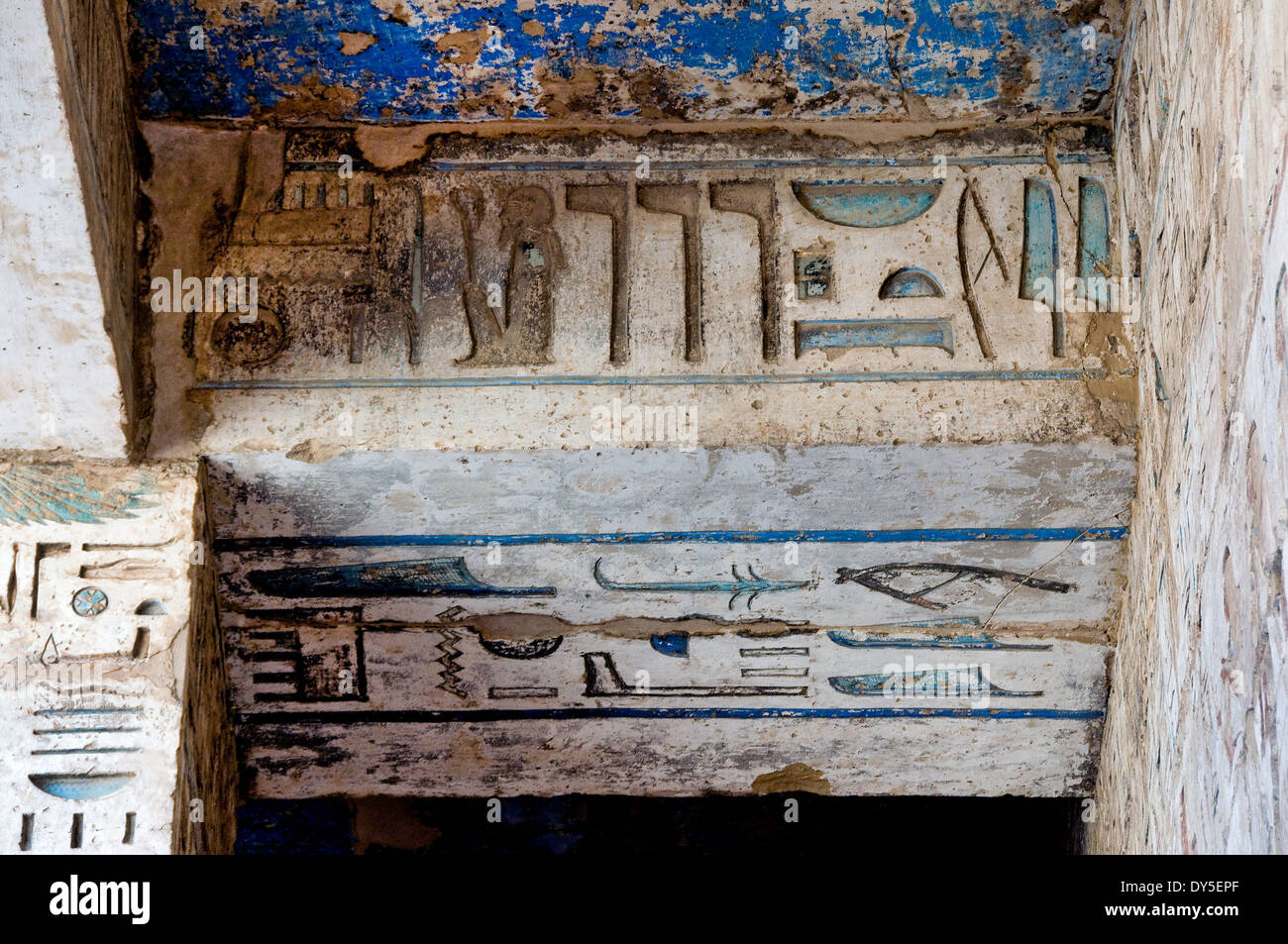 Temple of Ramses III at Medinet Habu: reliefs on the wall in the first ...
