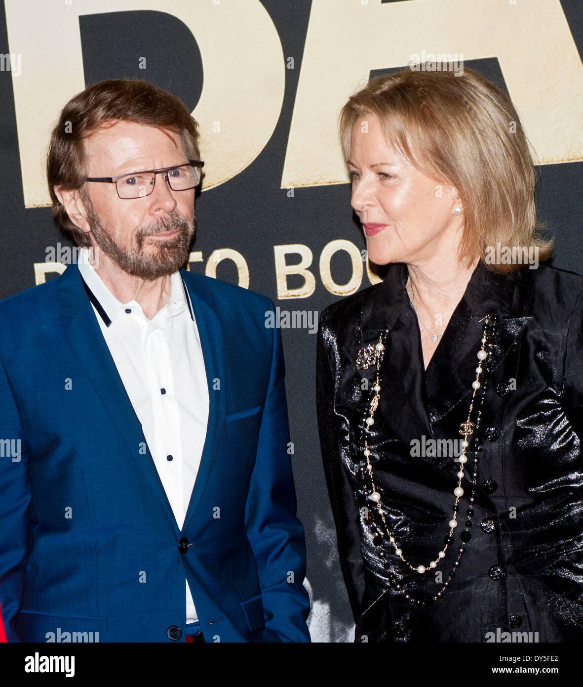 London, UK . 07th Apr, 2014. Bjorn Ulvaeus and Anni-Frid Lyngstad at the ABBA – The International Anniversary Party  and worldwide launch of ABBA – The Official Photo Book.at Tate Modern london April 7, 2014 Credit:  brian jordan/Alamy Live News Stock Photo