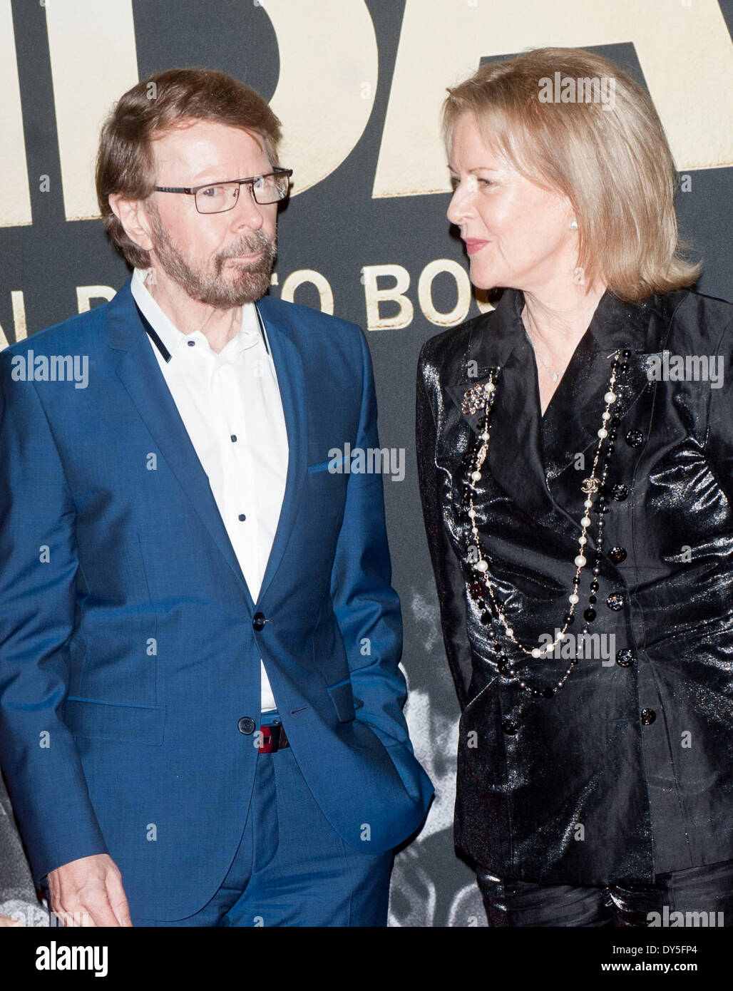 London, UK . 07th Apr, 2014. Bjorn Ulvaeus and Anni-Frid Lyngstad at the ABBA – The International Anniversary Party  and worldwide launch of ABBA – The Official Photo Book.at Tate Modern london April 7, 2014 Credit:  brian jordan/Alamy Live News Stock Photo