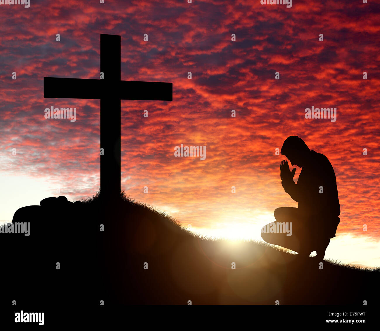 Worship, love and spirituality Stock Photo