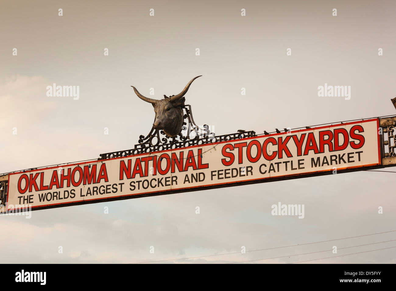USA, Oklahoma, Oklahoma City, Oklahoma National Stockyards, entrance