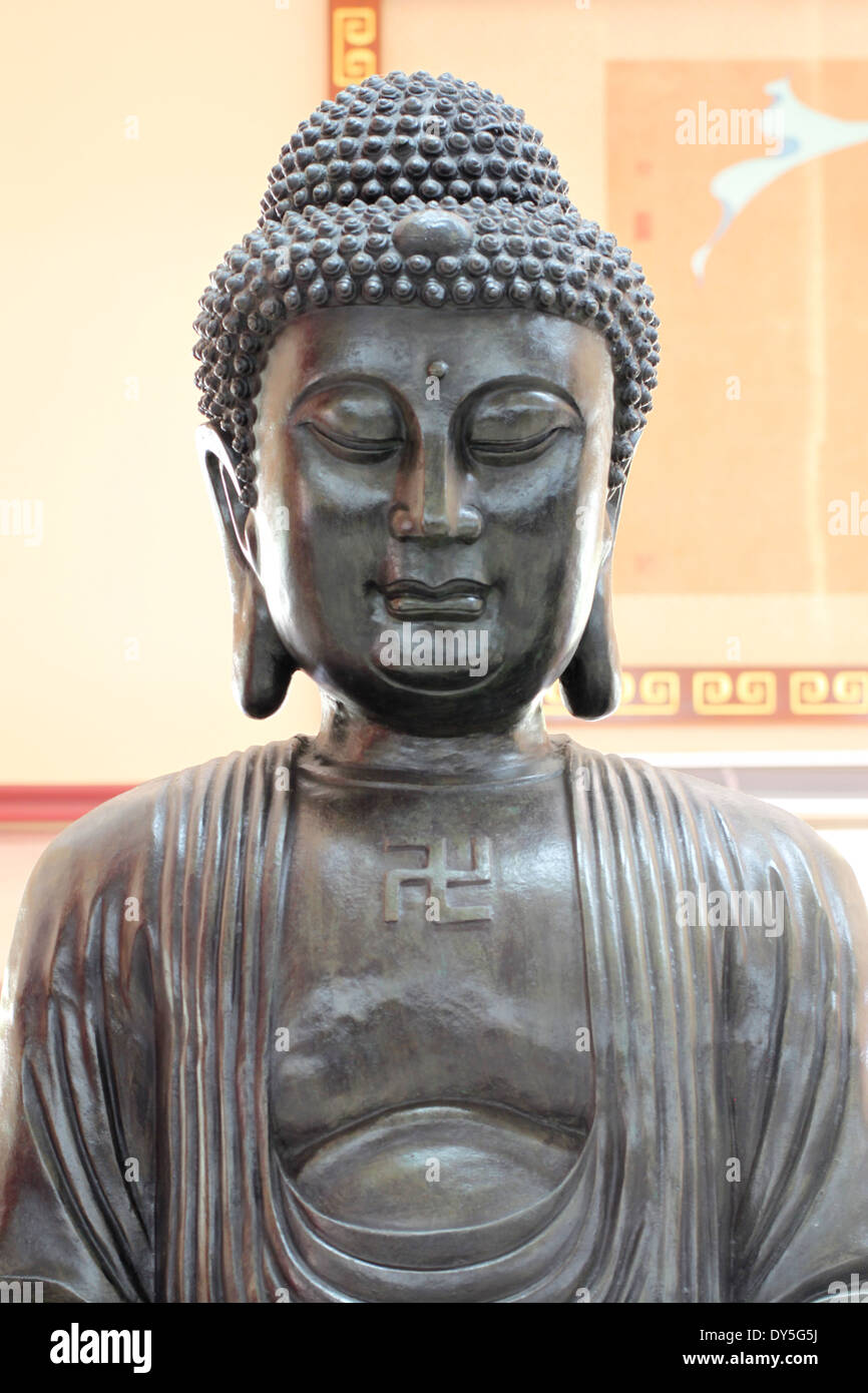 Black deity statues of Chinese religion in temple Stock Photo Alamy