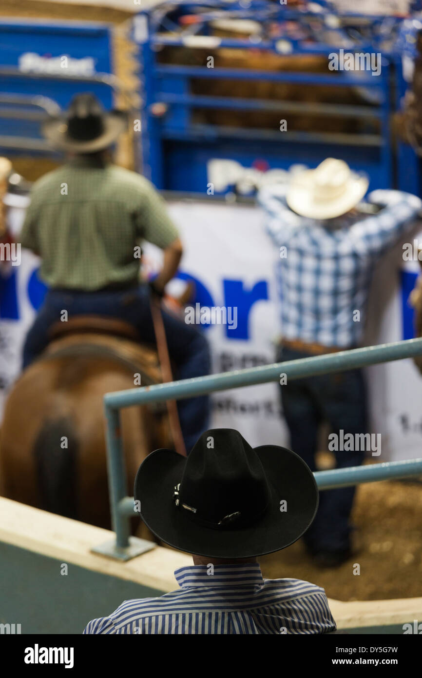 USA, Oklahoma, Oklahoma City, Oklahoma State Fair Park, Cowboy Rodeo