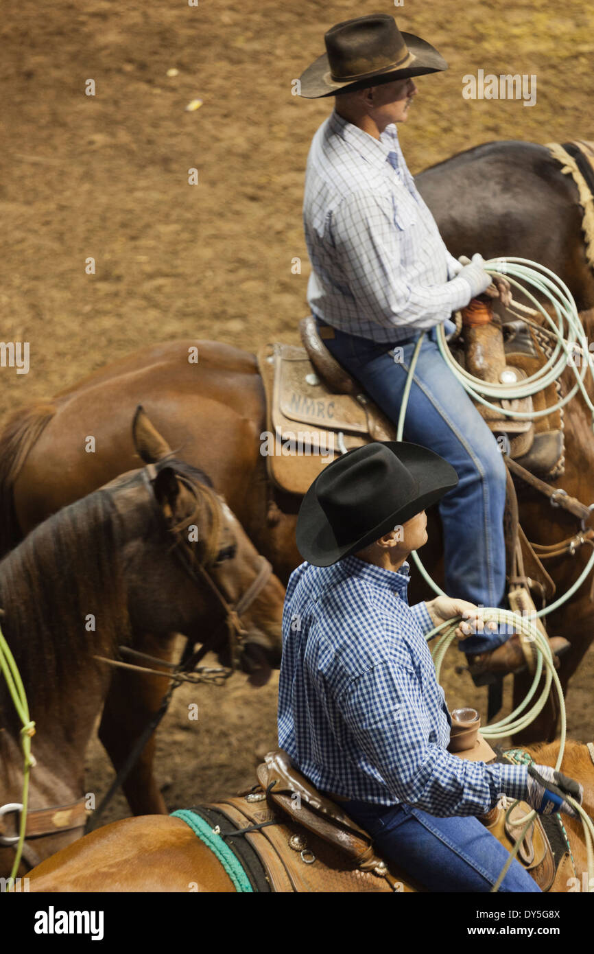 USA, Oklahoma, Oklahoma City, Oklahoma State Fair Park, Cowboy Rodeo