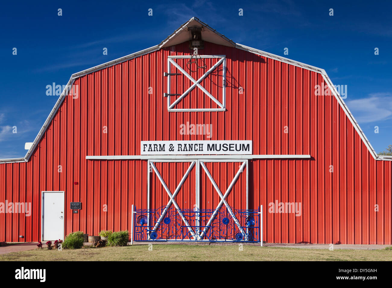 USA, Oklahoma, Elk City, Farm and Ranch Museum, barn Stock Photo