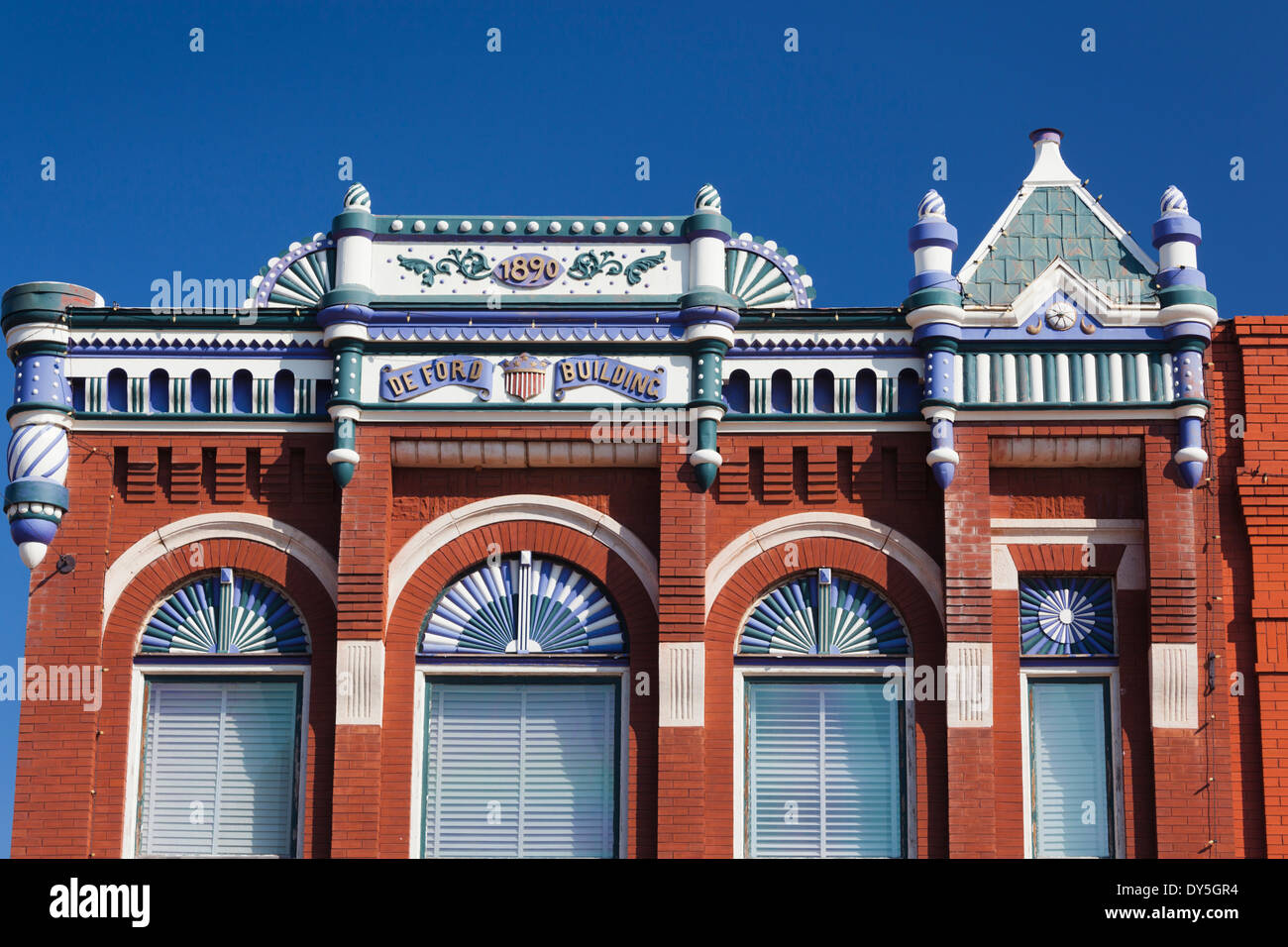 USA, Oklahoma, Guthrie, downtown historic buildings Stock Photo
