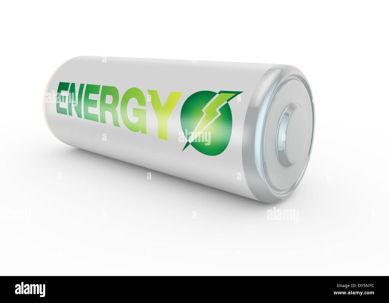 3d render of environmentally rechargeable friendly battery Stock Photo