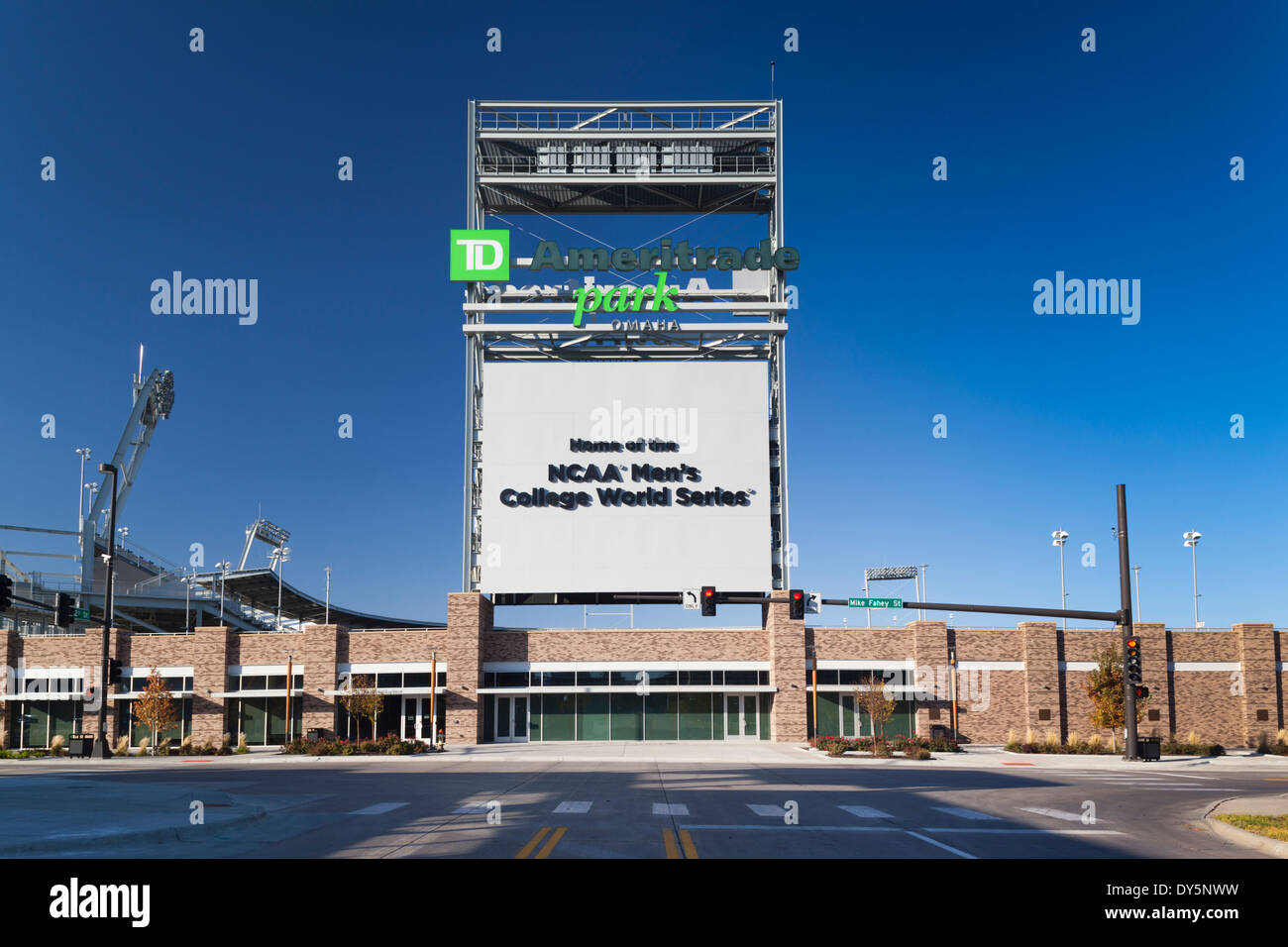 USA, Nebraska, Omaha, TD Ameritrade Park, sports stadium Stock Photo