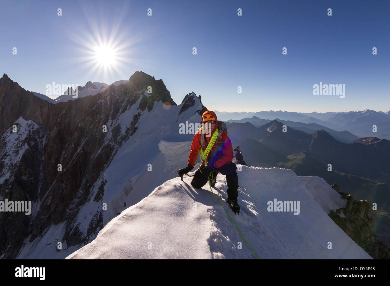 On Rochefort ridge, Alps, Italy, EU Stock Photo